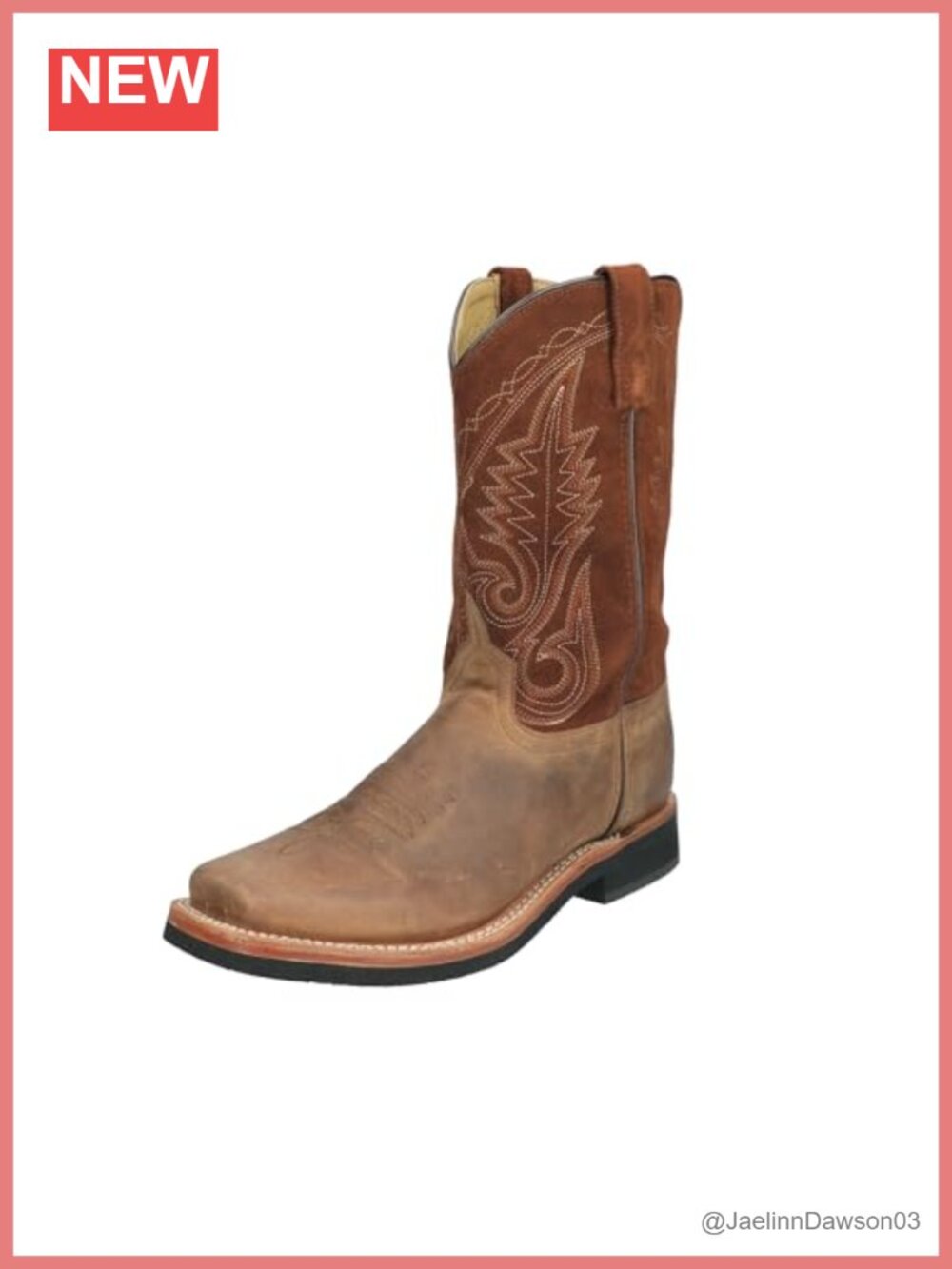 Men's Square Toe Leather Western Boots Pull-On Steel Shank Goodyear Welt